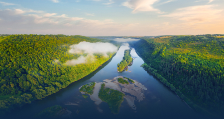 Aerial picture of river